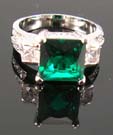 Holiday fashion jewelry shopping for cubic zirconia ring wholesale supply dark green cz ring combine with multi clear cz 