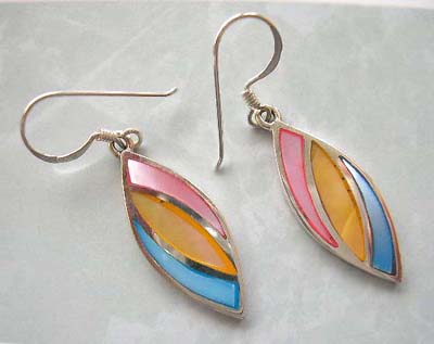 Fine mother-of-pearl jewelry wholesaler supply assorted mother of pearl silver earrings   