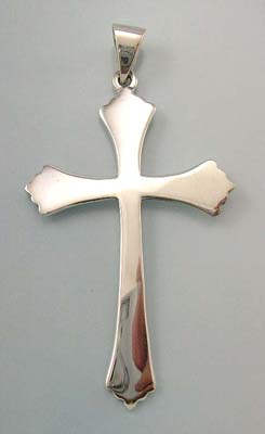 Christian cross pendant jewerly unique gift in solid sterling silver plain cross pendant 