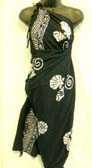 Womens island clothing wholesaler exports seashell design on Batik style beach shawl cover up