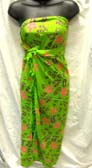 Resort clothing boutique wholesales womens tropical bali bali sarong dress with flower print 