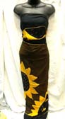 Trendy rayon sarong factory supplier, beautiful  sun flower motif, batik shawl wrap from import store
