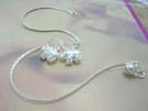 Fashion anklet with animal design supplier import sterling silver anklet with double solid elephant and jiggle bell