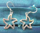 Wholesale celestial jewelry, star earring with french wire