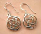 Wholesale Celtic art jewelry supply Celtic knot sterling silver earrings