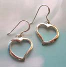 wholesale earring, heart earring cut out made of sterling silver 925 stamped