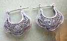 Women fashion Filigree jewelry on line shopping silver earrings, 925 stamped
