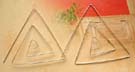 Wholesale jewelry fashion making supply sterling silver triangular earrings, 925 stamped