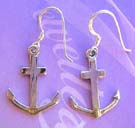 High design fashion jewelry supply distributor anchor earrings, 925 stamped