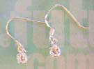 High quality design women Cz jewely manufacturer clear rounded Cz sterling silver earrigns 