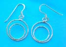 Accessory fashion jewelry wholesale supplier sterling silver earrings in circle design