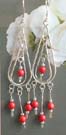 Distributor jewelry wholesale online supply silver earrings with beads dangles