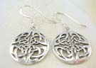 Wholesale silver Celtic jewelry for man, Celtic knot sterling silver earrings 