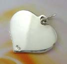 Love hear silver charm gift wholesale in solid sterling silver heart charm 