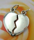 Broken heart pendant fashion jewelry design for love wholesaler sterling silver heart broken pendant