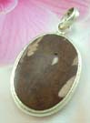 Coco wood fashion design pendant jewelry set supplier oval Coco wood sterling silver pendant