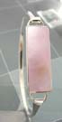 Spring fashion bangle jewelry shopping wholesale supply sterling silver bangle with rectangular pink mother of pearl in middle