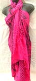 Womens artwear batilk shawl garment in hot pink imported by quality b2b trader